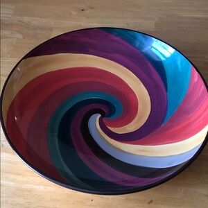 Gail Pittman rare  Colorful Swirl Decorative Bowl